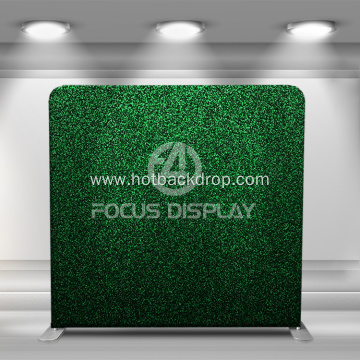 green 8ft tension backgrounds photo booth